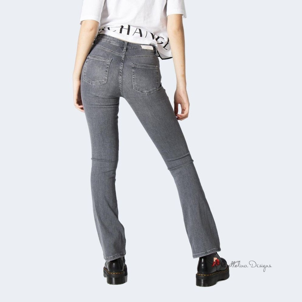 Gray Cotton Jeans & Pant