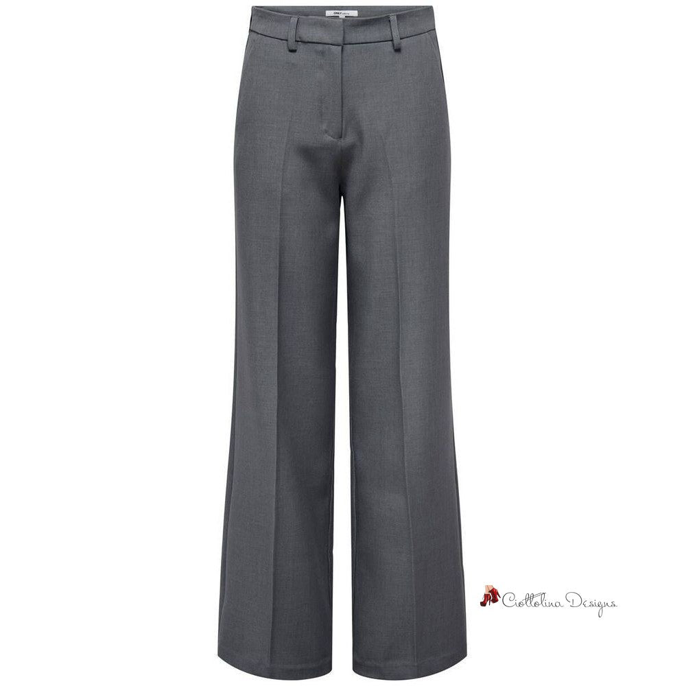 Gray Recycled Polyester Jeans & Pant