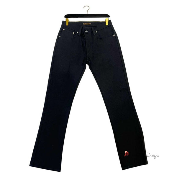 Black Cotton Jeans & Pant