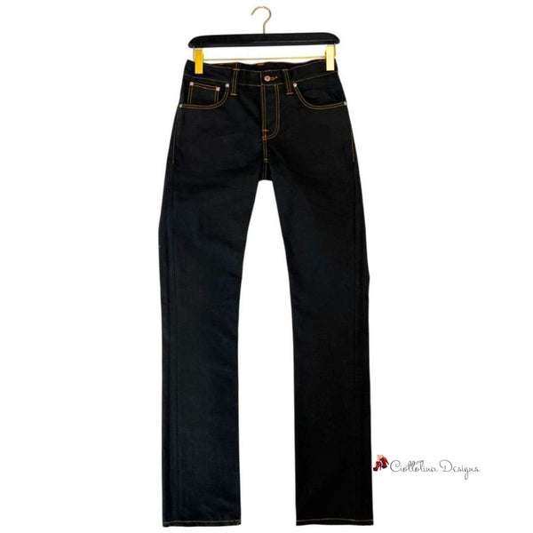 Black Cotton Jeans & Pant