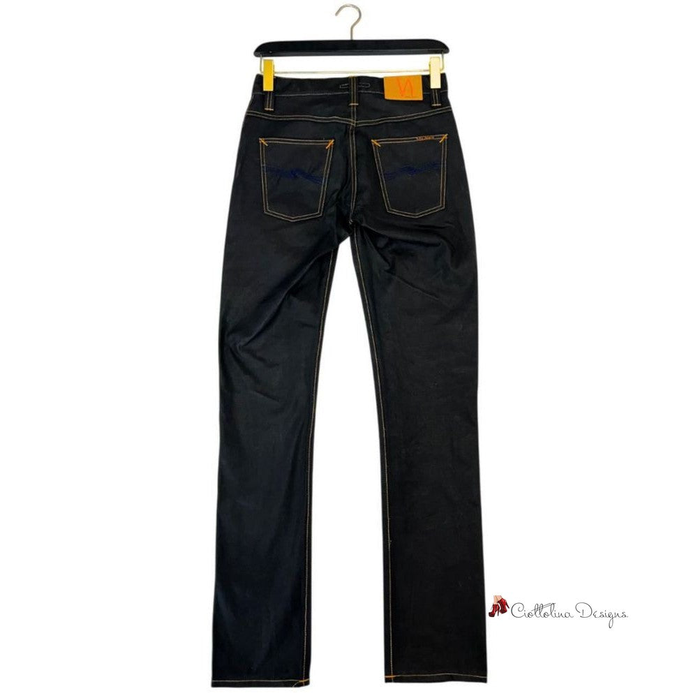 Black Cotton Jeans & Pant