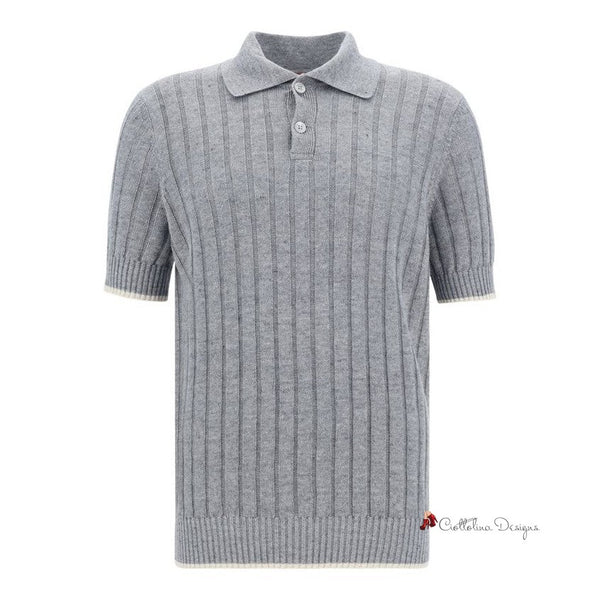 Ribbed Polo Shirt