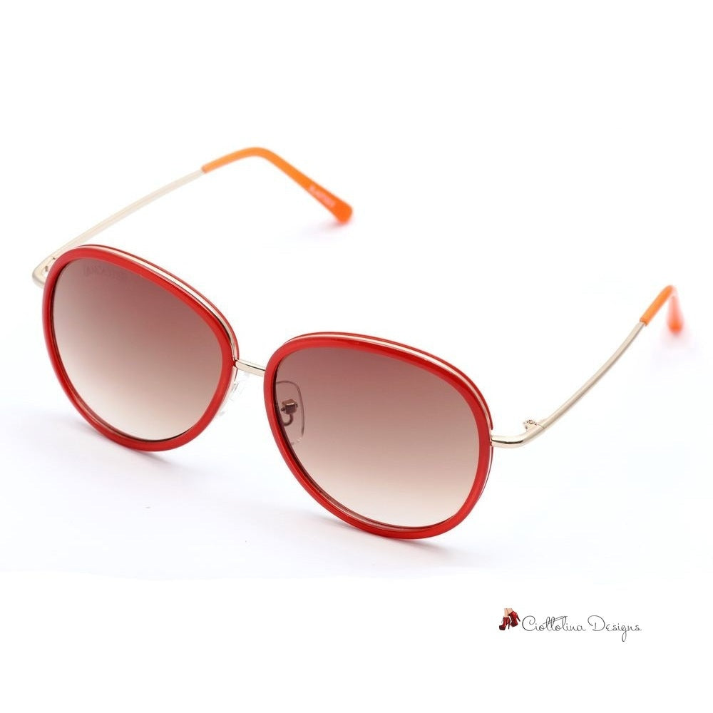 Red Metal Sunglasses