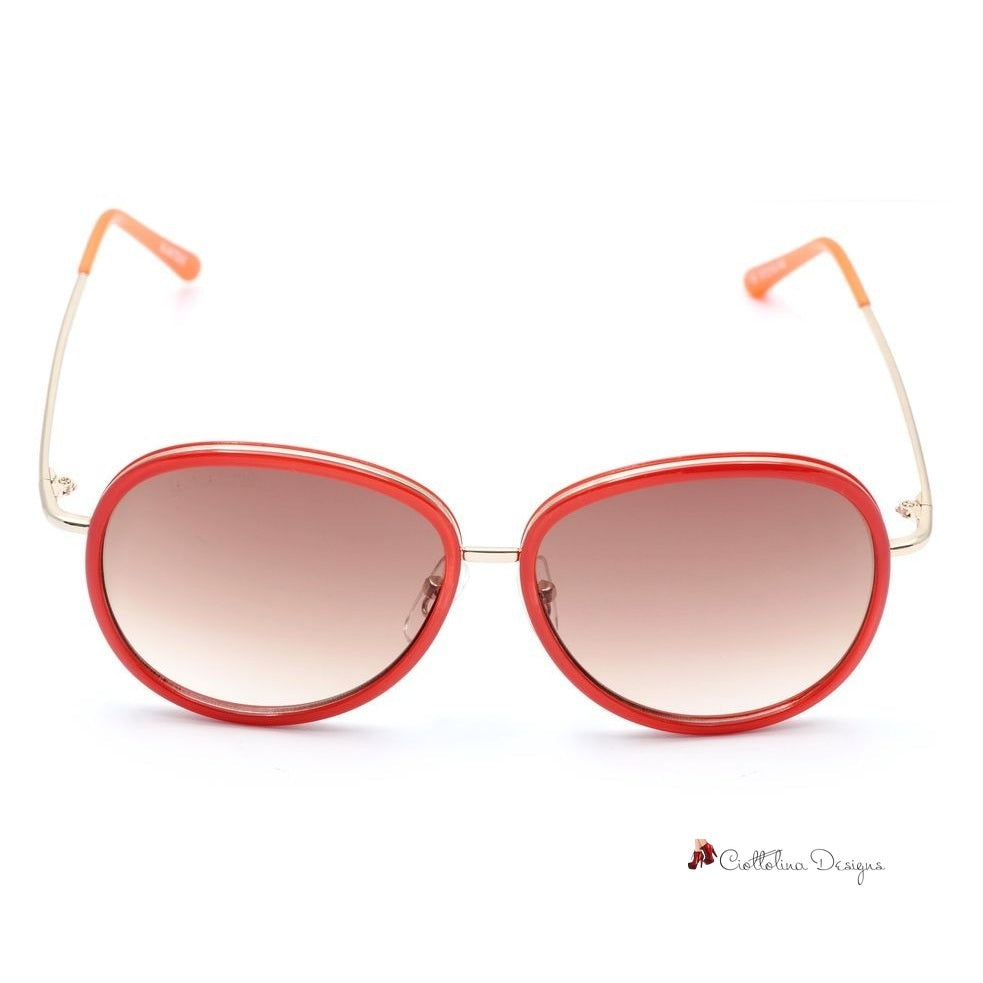 Red Metal Sunglasses