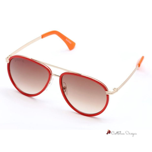 Red Metal Sunglasses