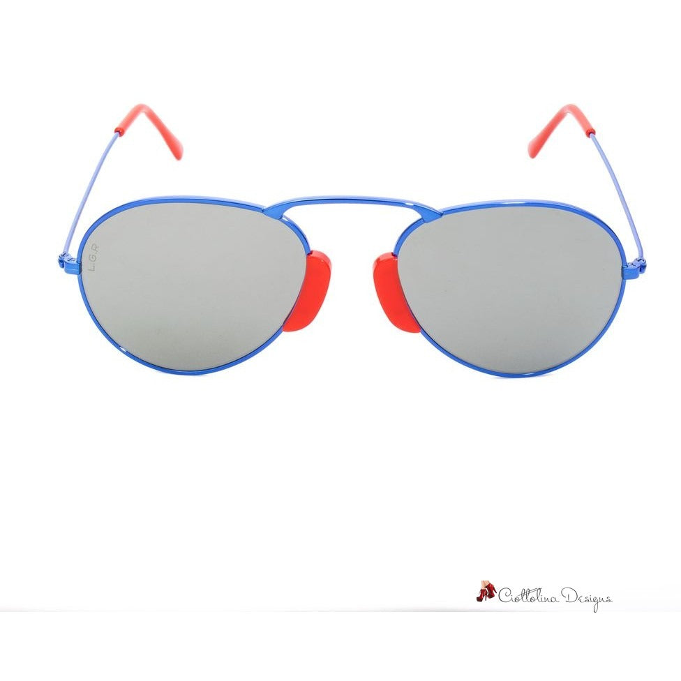 Blue Metal Sunglasses