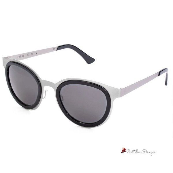 Gray Stainless Steel Sunglasses