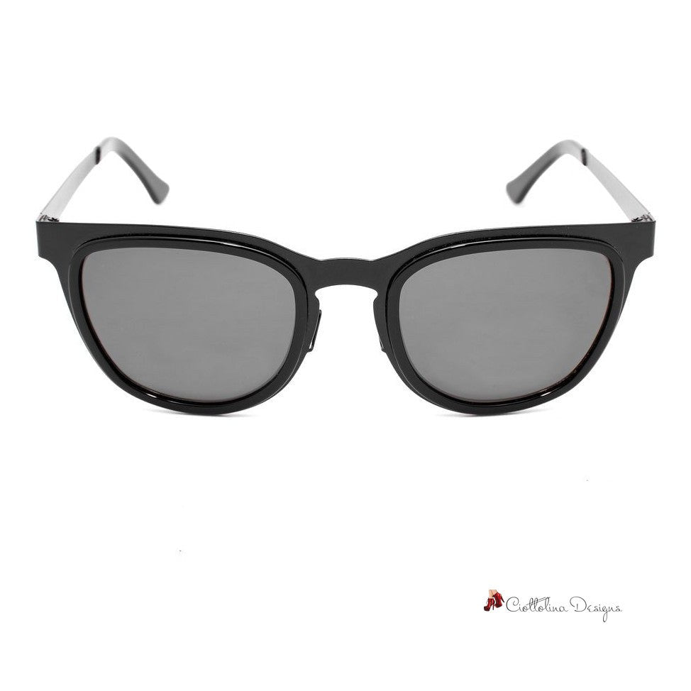 Black Stainless Steel Sunglasses