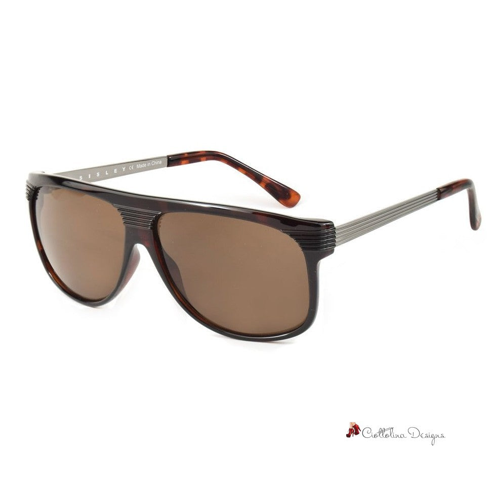 Brown Metal Sunglasses