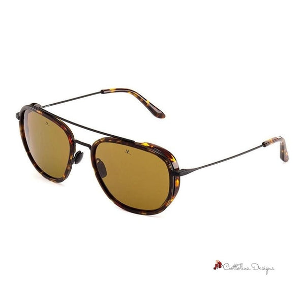 Brown Stainless Steel Sunglasses