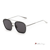 Gray Stainless Steel Sunglasses