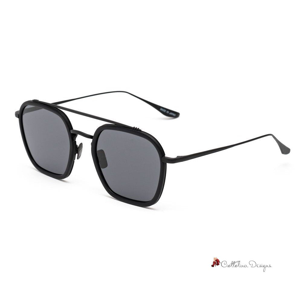 Black Stainless Steel Sunglasses