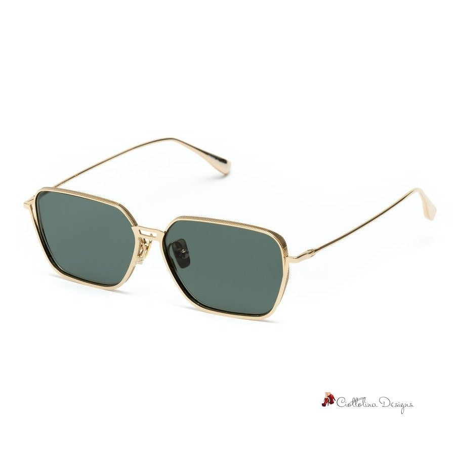 Gold Stainless Steel Sunglasses