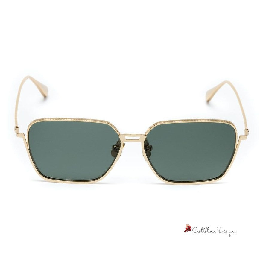 Gold Stainless Steel Sunglasses