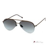 Brown Stainless Steel Sunglasses