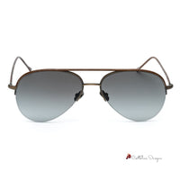 Brown Stainless Steel Sunglasses