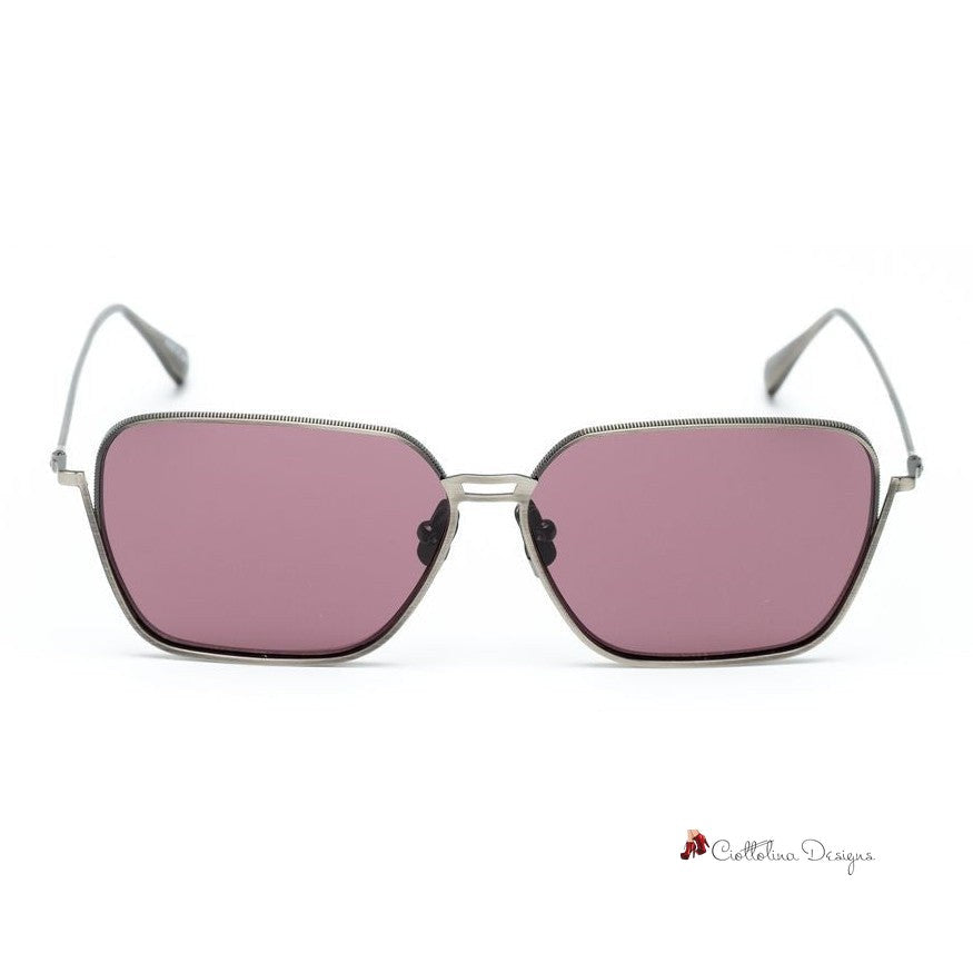 Gray Stainless Steel Sunglasses