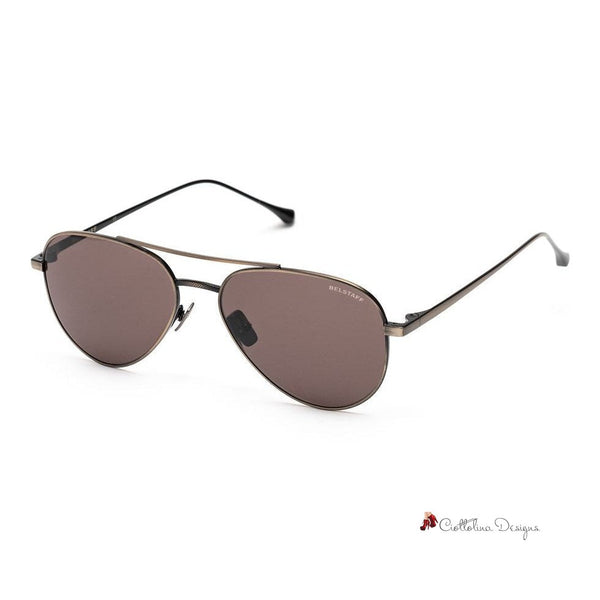 Brown Stainless Steel Sunglasses