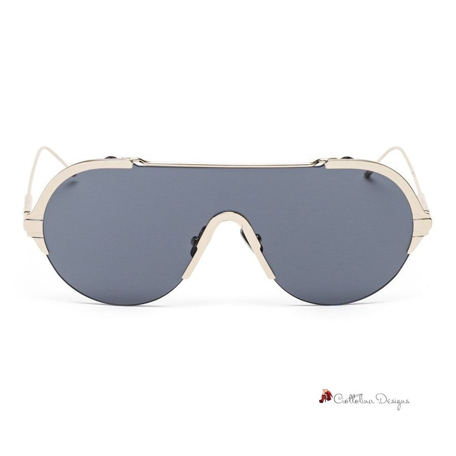 Gray Stainless Steel Sunglasses