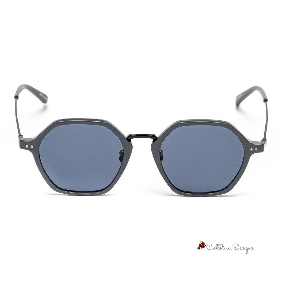 Gray Stainless Steel Sunglasses