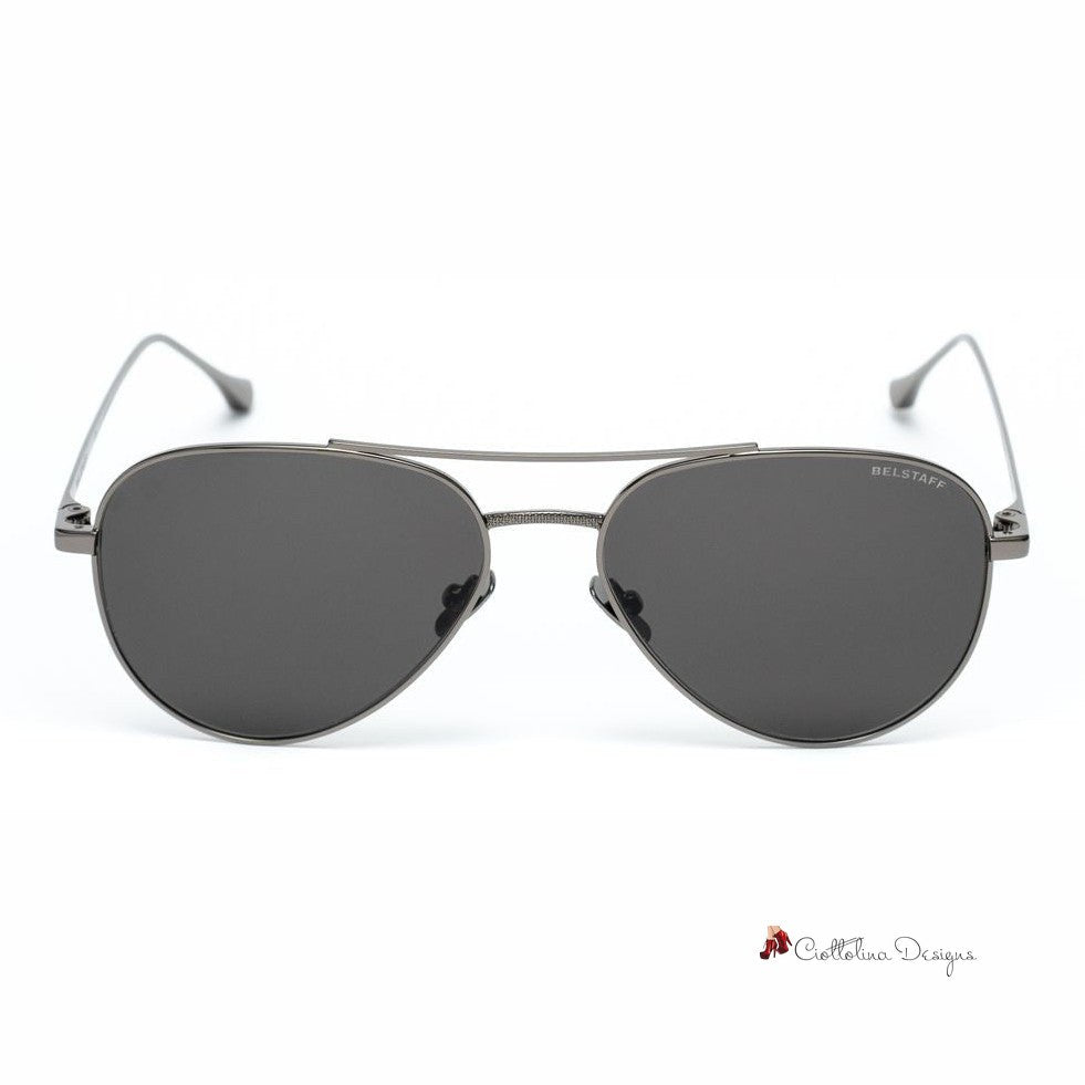 Gray Stainless Steel Sunglasses