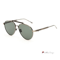 Gray Stainless Steel Sunglasses