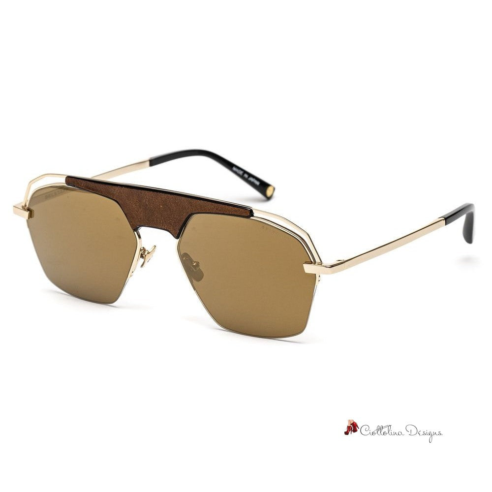 Gold Titanium Sunglasses