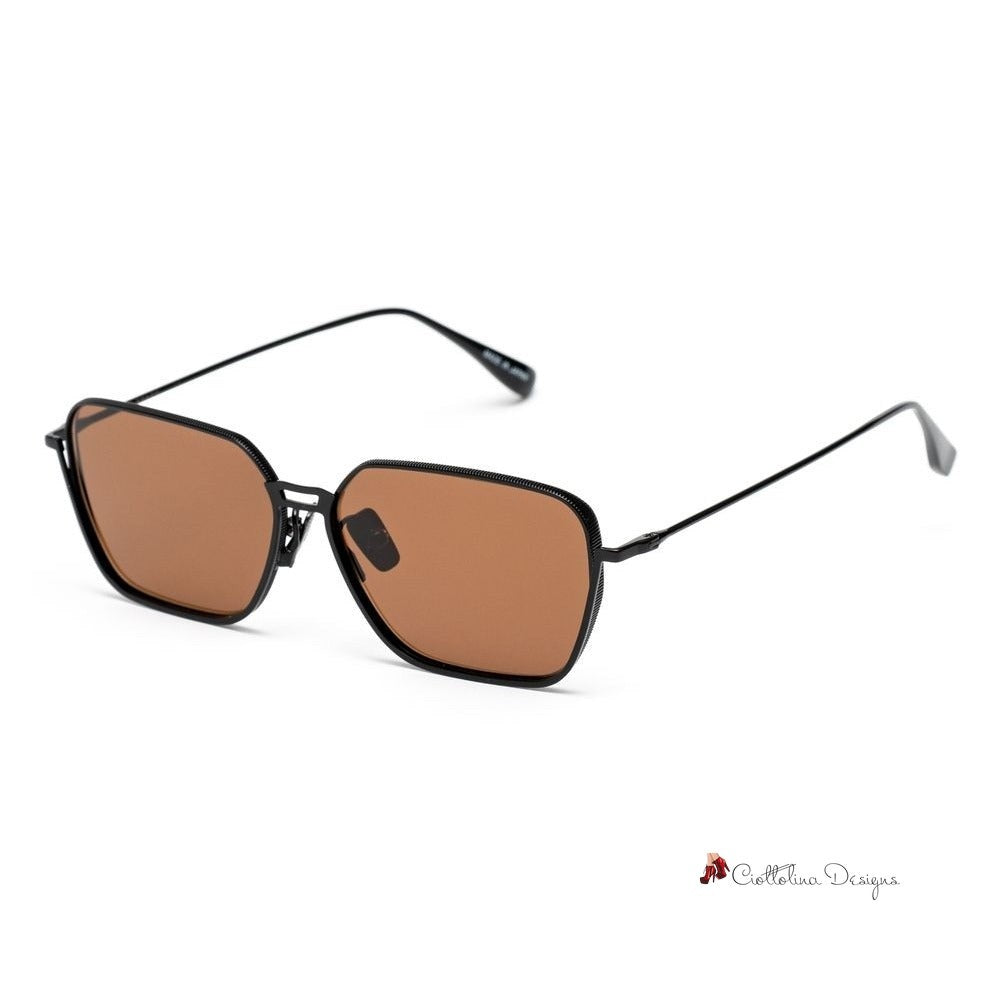 Black Stainless Steel Sunglasses