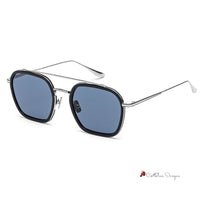 Gray Stainless Steel Sunglasses