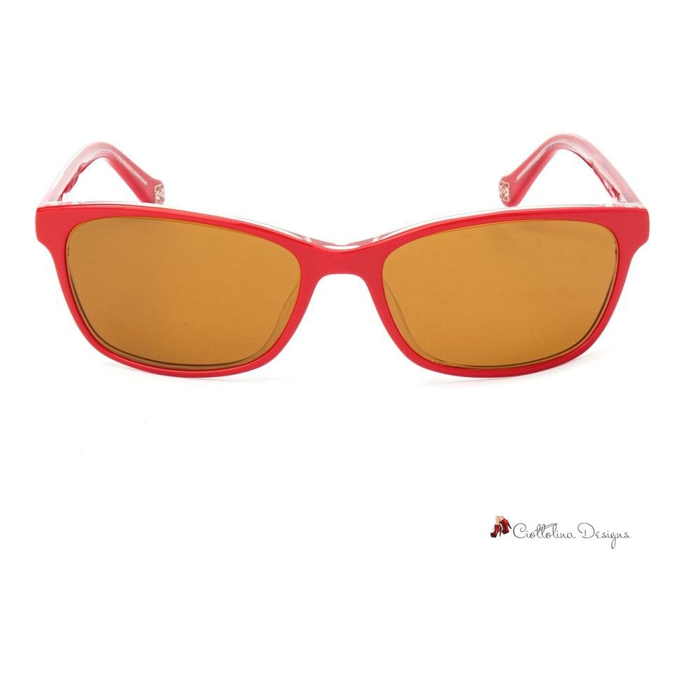 Red Acetate Sunglasses