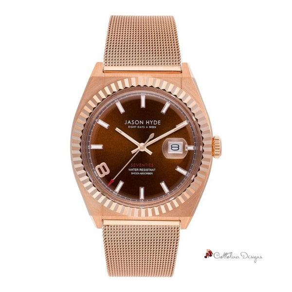 Rose Gold Textile Watch