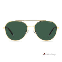 Gold Stainless Steel Sunglasses