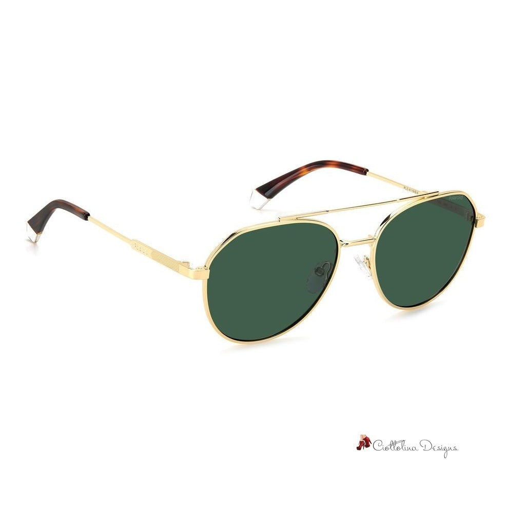 Gold Stainless Steel Sunglasses