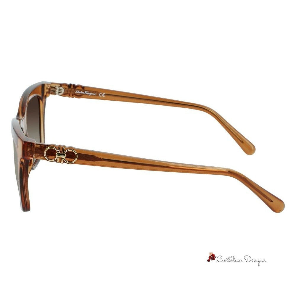 Brown Injected Sunglasses