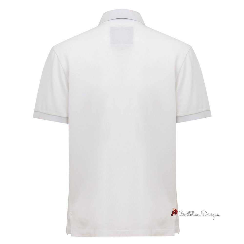 White Cotton Polo Shirt