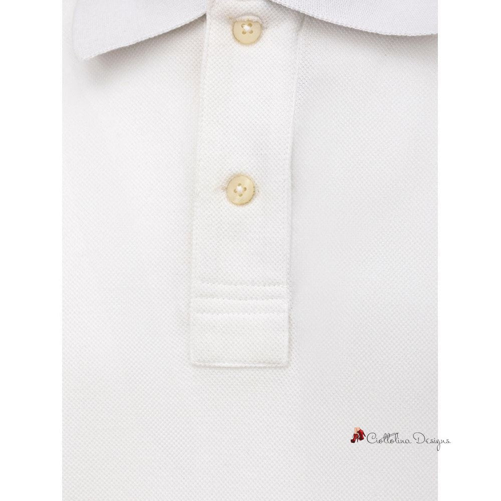 White Cotton Polo Shirt