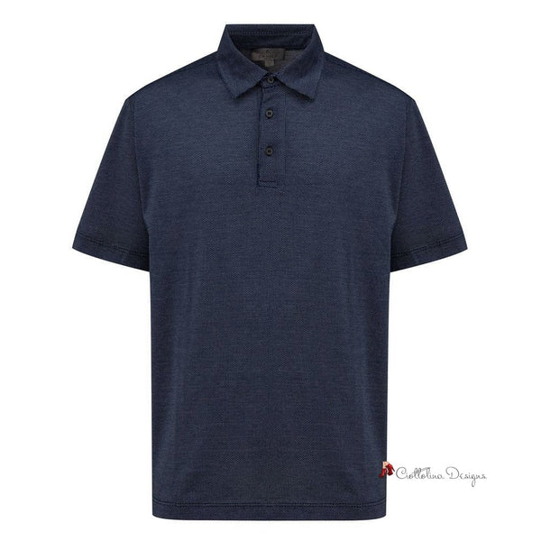 Blue Cotton Polo Shirt