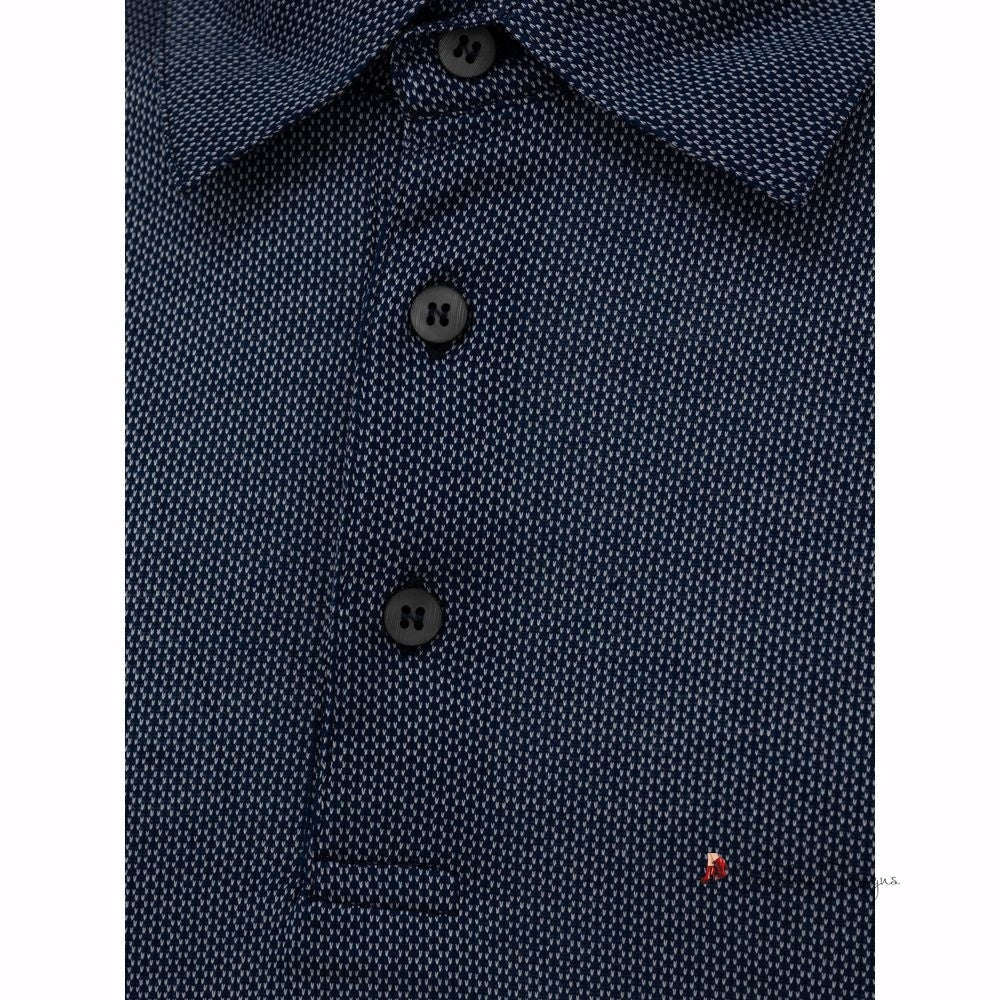 Blue Cotton Polo Shirt