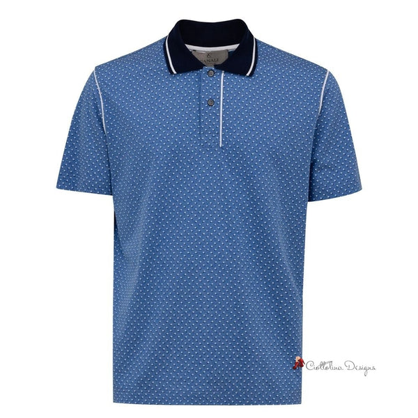 Blue Cotton Polo Shirt