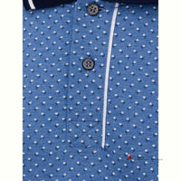 Blue Cotton Polo Shirt