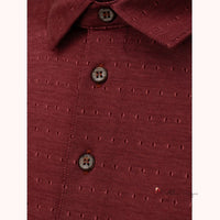 Burgundy Cotton Polo Shirt