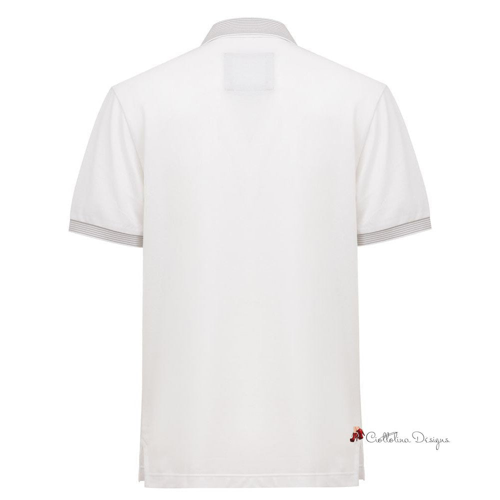 White Cotton Polo Shirt