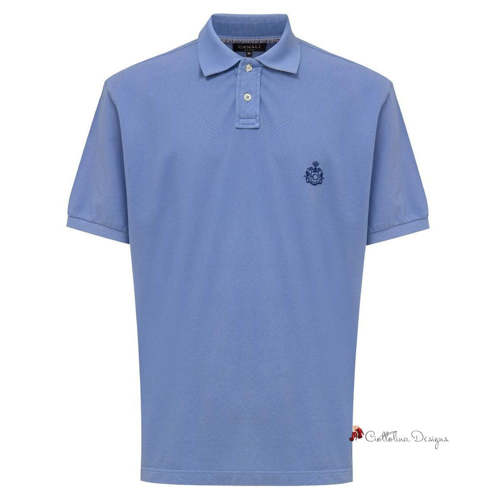 Light Blue Cotton Polo Shirt