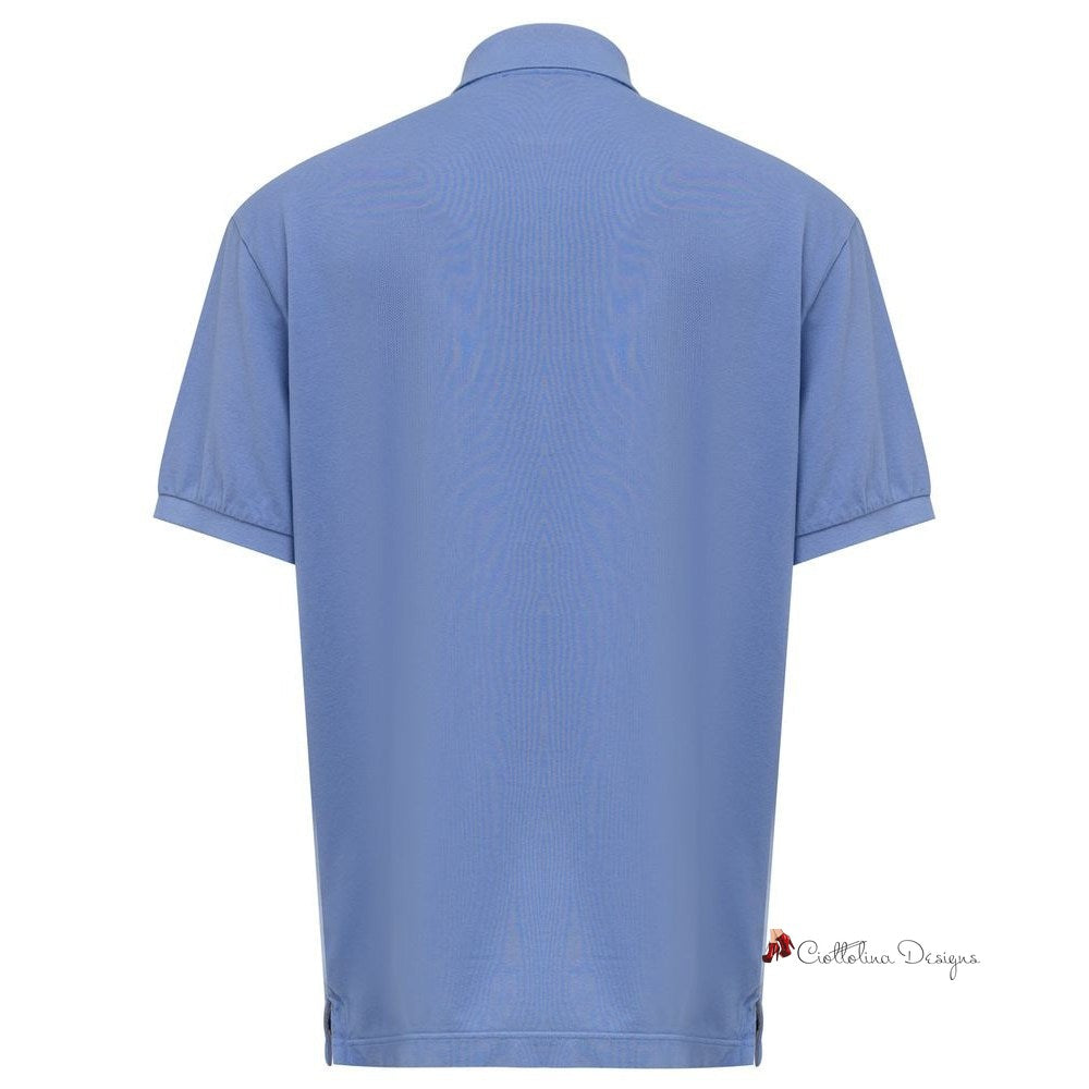 Light Blue Cotton Polo Shirt