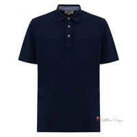 Blue Cotton Polo Shirt