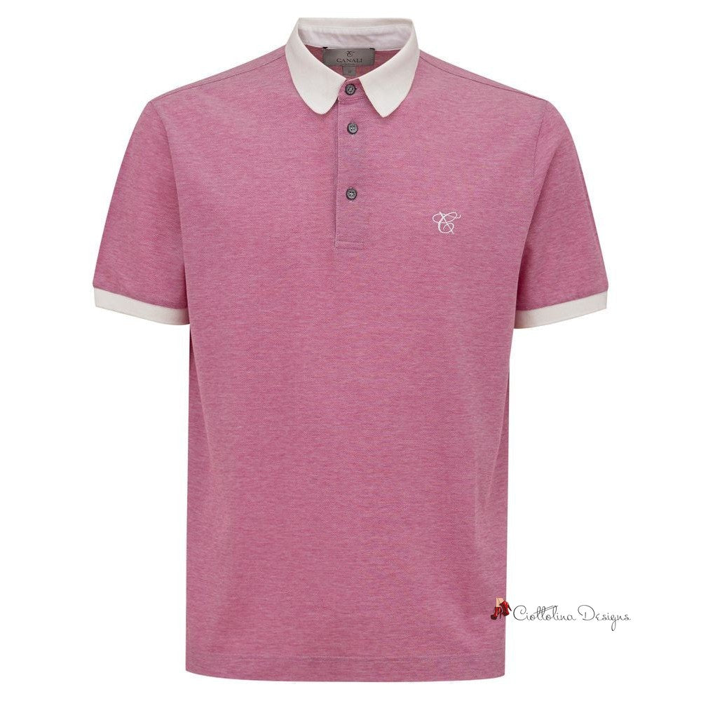 Pink Cotton Polo Shirt