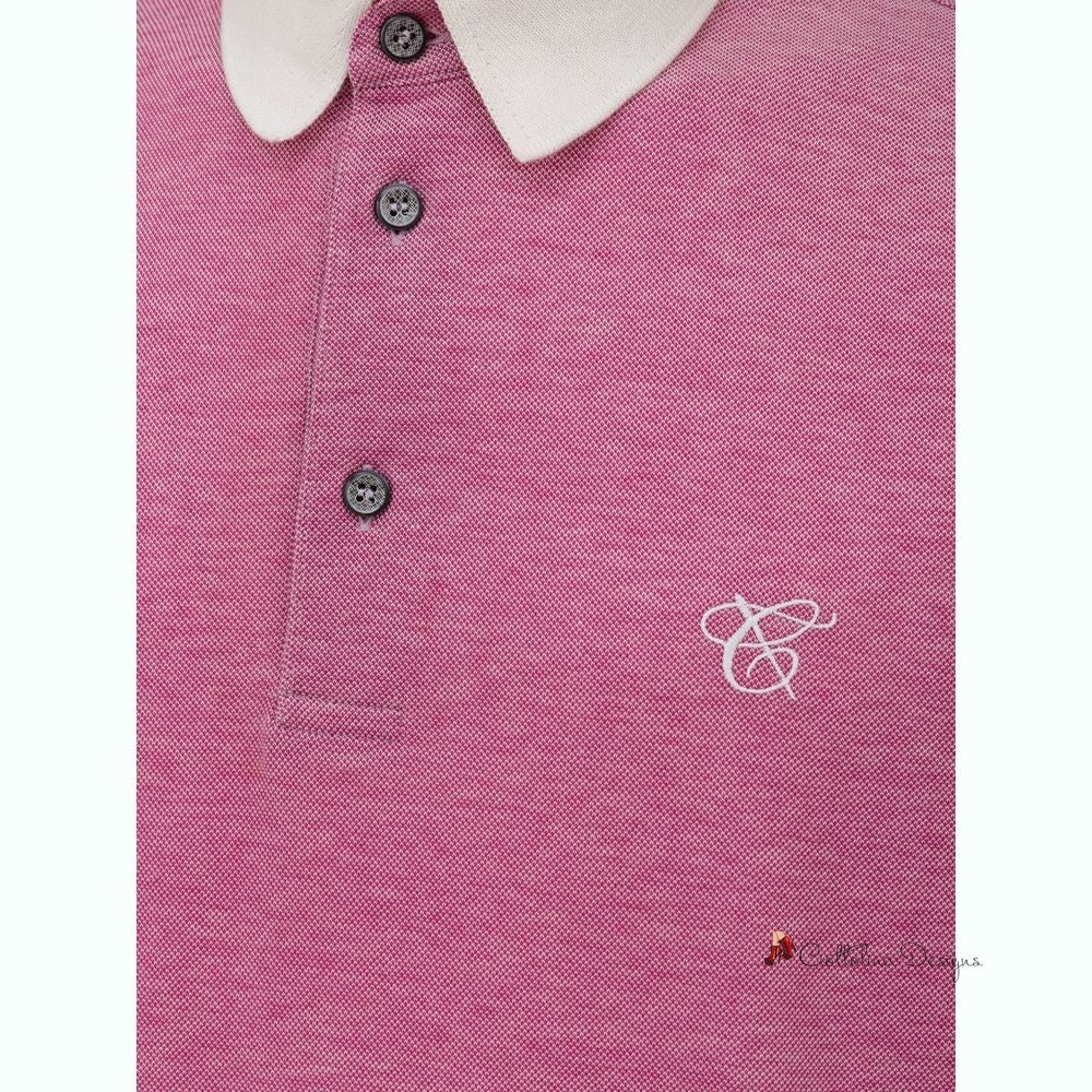 Pink Cotton Polo Shirt