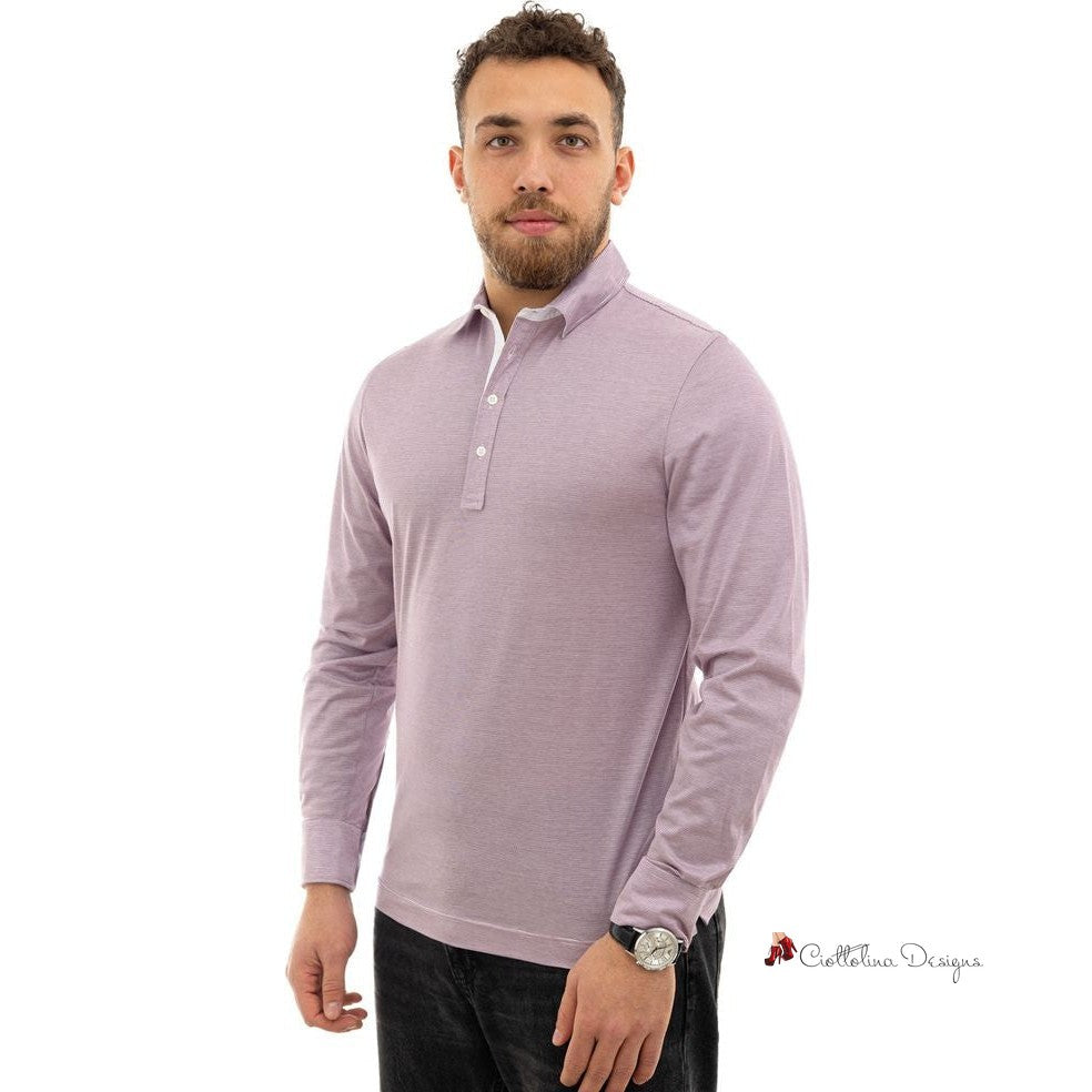 Pink Cotton Polo Shirt