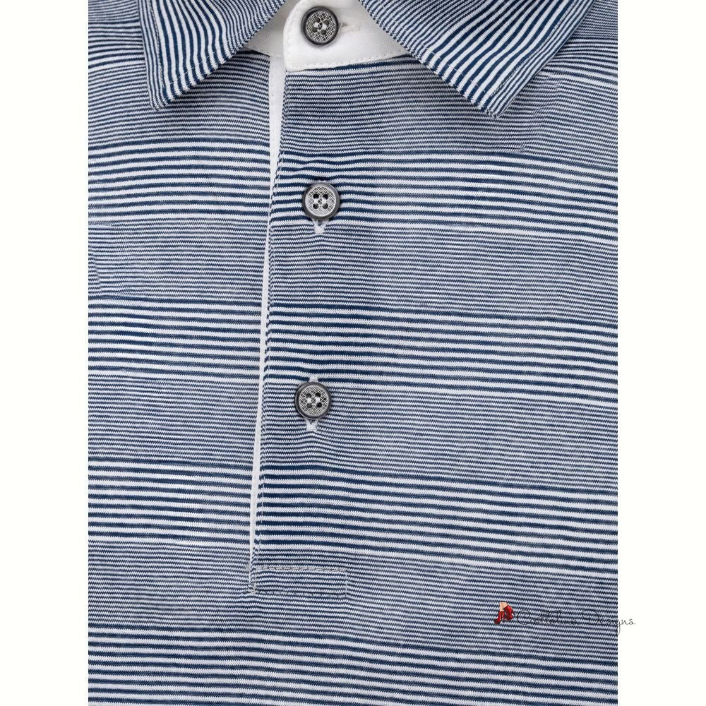 Blue Cotton Polo Shirt