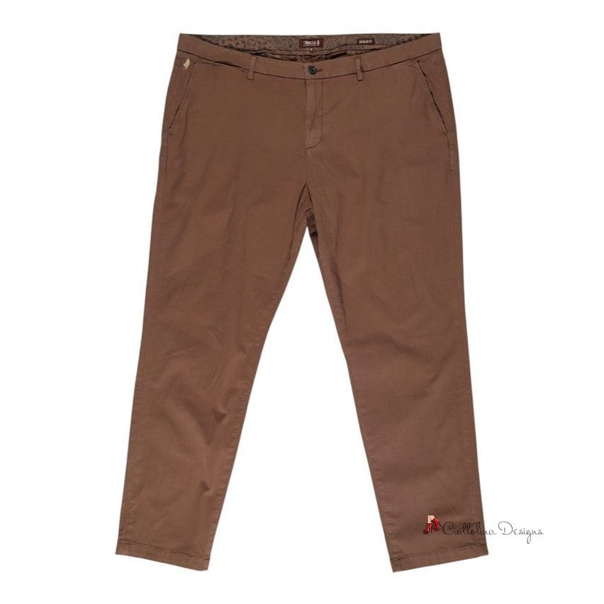 Brown Cotton Jeans & Pant